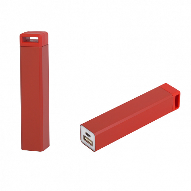 Источник энергии универсальный "Chida" 2800 mAh, красный, прорезиненная поверхность с логотипом  заказать по выгодной цене в кибермаркете AvroraStore