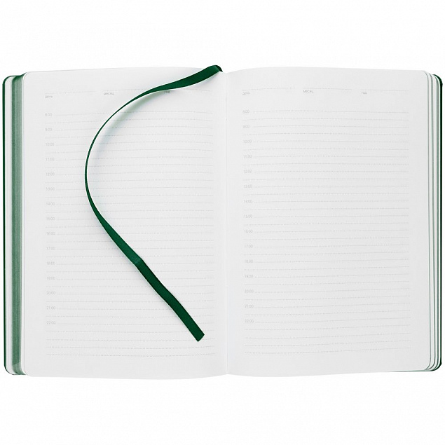 Ежедневник New Factor, недатированный, зеленый с логотипом  заказать по выгодной цене в кибермаркете AvroraStore