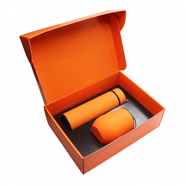 Набор Hot Box C (софт-тач) B, оранжевый с логотипом  заказать по выгодной цене в кибермаркете AvroraStore