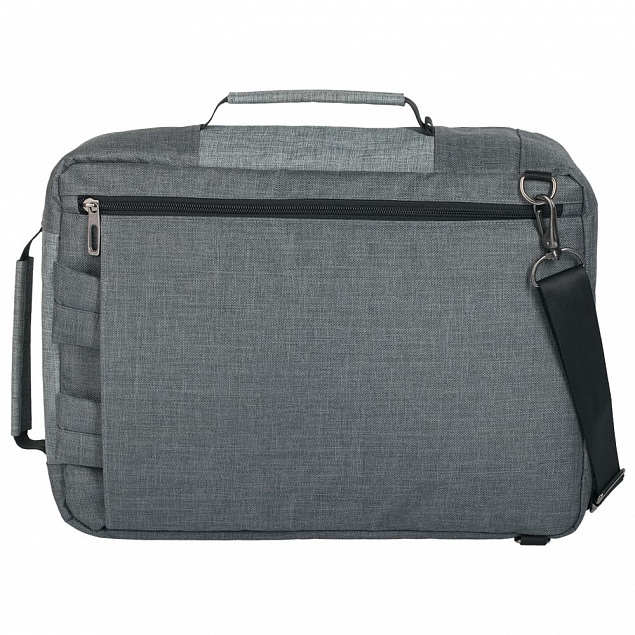 Рюкзак для ноутбука 2 в 1 twoFold, серый с темно-серым с логотипом  заказать по выгодной цене в кибермаркете AvroraStore