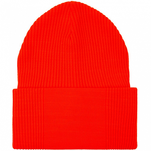 Шапка Real Rib, красно-оранжевая с логотипом  заказать по выгодной цене в кибермаркете AvroraStore