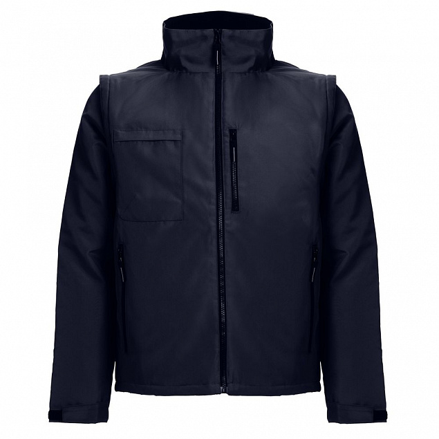 Куртка-трансформер унисекс Astana, темно-синяя с логотипом  заказать по выгодной цене в кибермаркете AvroraStore