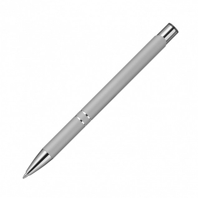 Шариковая ручка Alpha, серебряная с логотипом  заказать по выгодной цене в кибермаркете AvroraStore