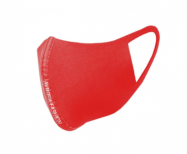 Маска из неопрена, красная "Avrora Fashion"  с логотипом  заказать по выгодной цене в кибермаркете AvroraStore