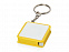 Брелок-рулетка, 1 м., белый/желтый с логотипом  заказать по выгодной цене в кибермаркете AvroraStore