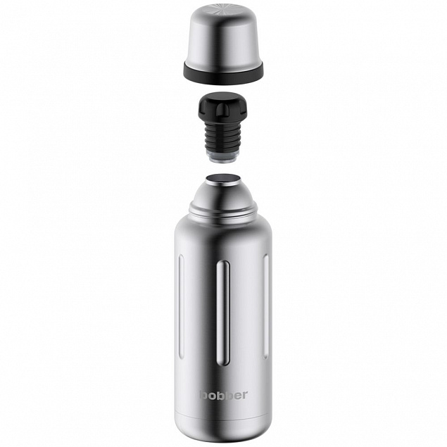 Термос Flask 1000, вакуумный, стальной матовый с логотипом  заказать по выгодной цене в кибермаркете AvroraStore