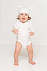 Боди детское Baby Prime, молочно-белое с логотипом  заказать по выгодной цене в кибермаркете AvroraStore