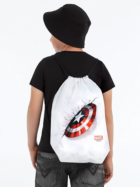 Рюкзак «Щит Капитана Америки», белый с логотипом  заказать по выгодной цене в кибермаркете AvroraStore