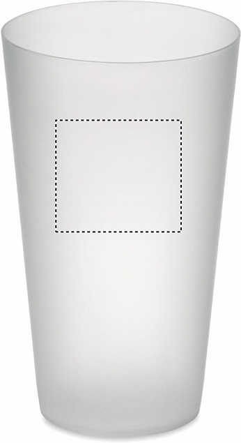 Frosted PP cup 550 ml с логотипом  заказать по выгодной цене в кибермаркете AvroraStore