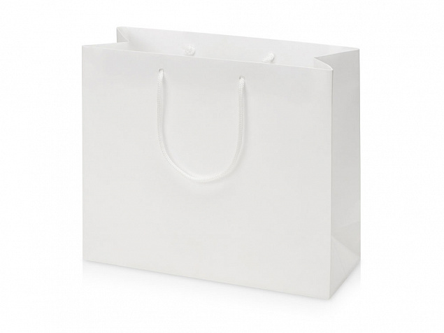 Пакет подарочный Imilit W, белый с логотипом  заказать по выгодной цене в кибермаркете AvroraStore