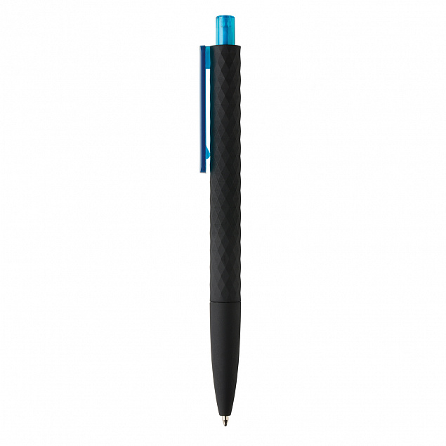 Черная ручка X3 Smooth Touch, синий с логотипом  заказать по выгодной цене в кибермаркете AvroraStore