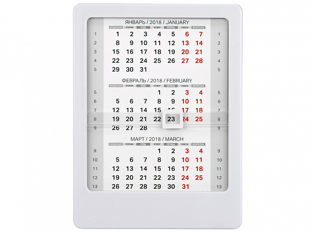Календарь Офисный помощник, белый с логотипом  заказать по выгодной цене в кибермаркете AvroraStore