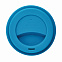 Стакан с крышкой PLA, 350 мл, синий с логотипом  заказать по выгодной цене в кибермаркете AvroraStore