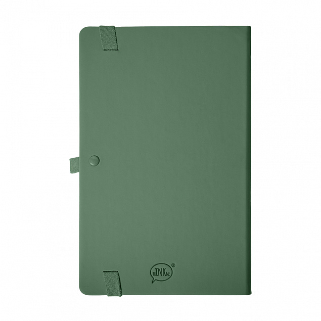 Бизнес-блокнот А5 FLIPPY, зеленый, твердая обложка, в линейку с логотипом  заказать по выгодной цене в кибермаркете AvroraStore