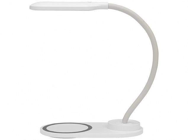 Настольный светильник с беспроводной зарядкой Flamp с логотипом  заказать по выгодной цене в кибермаркете AvroraStore