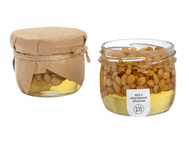 Мед с кедровыми орешками с логотипом  заказать по выгодной цене в кибермаркете AvroraStore