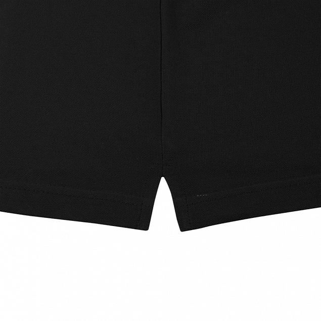 Рубашка поло Heavymill черная с логотипом  заказать по выгодной цене в кибермаркете AvroraStore