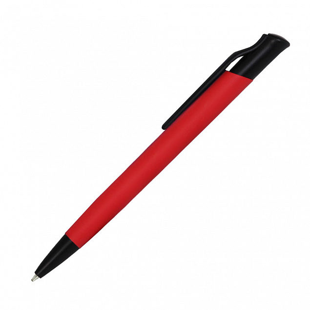 Шариковая ручка Grunge, красная с логотипом  заказать по выгодной цене в кибермаркете AvroraStore