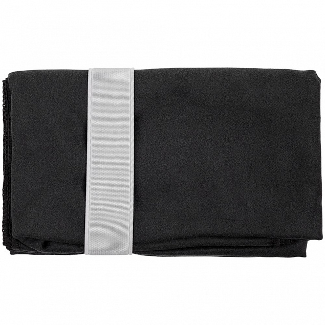 Спортивное полотенце Vigo Small, черное с логотипом  заказать по выгодной цене в кибермаркете AvroraStore
