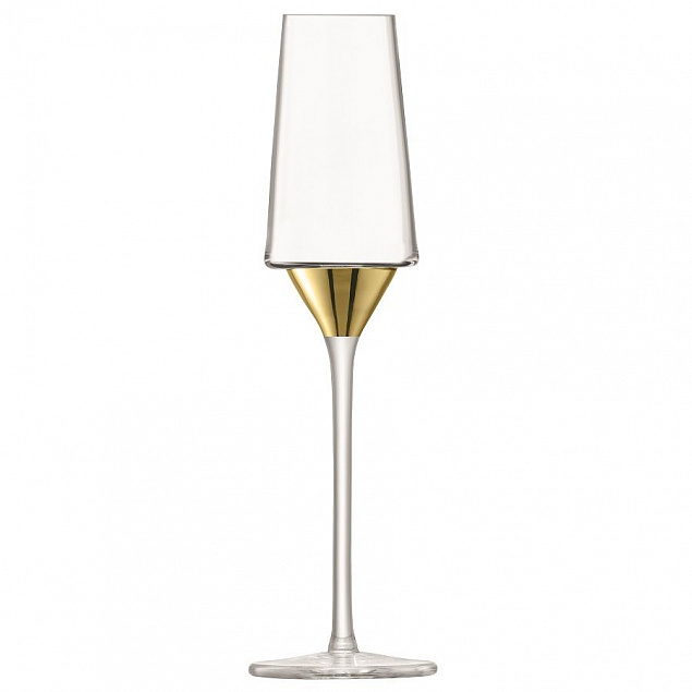 Набор бокалов для шампанского Space, золотистый с логотипом  заказать по выгодной цене в кибермаркете AvroraStore
