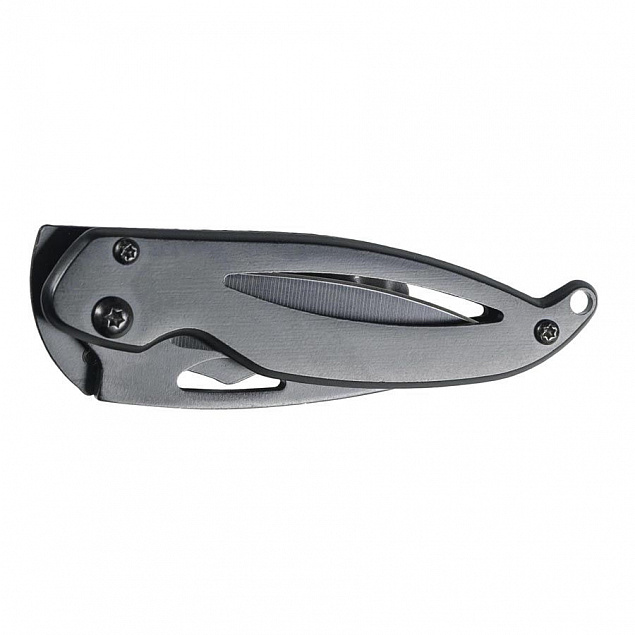 THIAM Складной нож, сталь, черный с логотипом  заказать по выгодной цене в кибермаркете AvroraStore