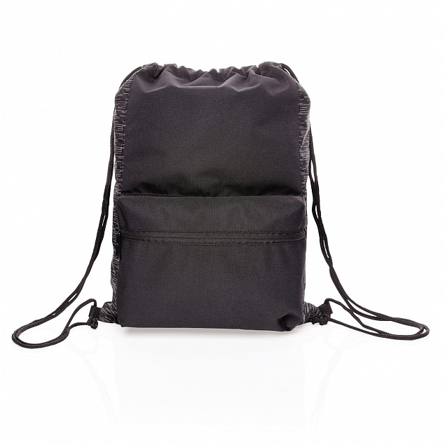Светоотражающий рюкзак на шнурке из RPET AWARE™ с логотипом  заказать по выгодной цене в кибермаркете AvroraStore