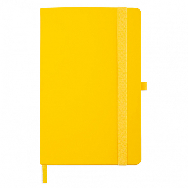 Бизнес-блокнот А5 FLIPPY, желтый, твердая обложка, в линейку с логотипом  заказать по выгодной цене в кибермаркете AvroraStore