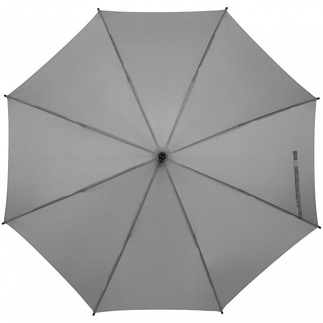 Зонт-трость Standard, серый с логотипом  заказать по выгодной цене в кибермаркете AvroraStore