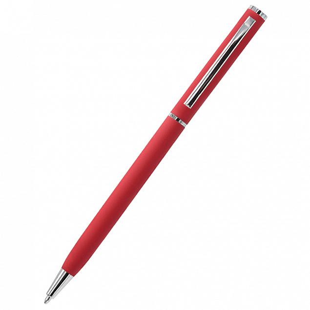 Ручка шариковая металлическая Tinny Soft - Красный PP с логотипом  заказать по выгодной цене в кибермаркете AvroraStore