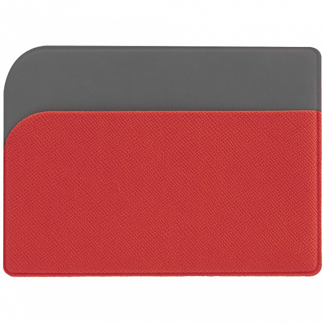 Чехол для карточек Dual, красный с логотипом  заказать по выгодной цене в кибермаркете AvroraStore