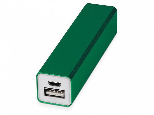 Портативное зарядное устройство Брадуэлл, 2200 mAh, зеленый с логотипом  заказать по выгодной цене в кибермаркете AvroraStore