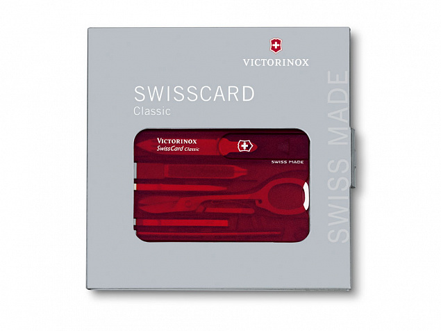 Швейцарская карточка «SwissCard Classic», 10 функций с логотипом  заказать по выгодной цене в кибермаркете AvroraStore