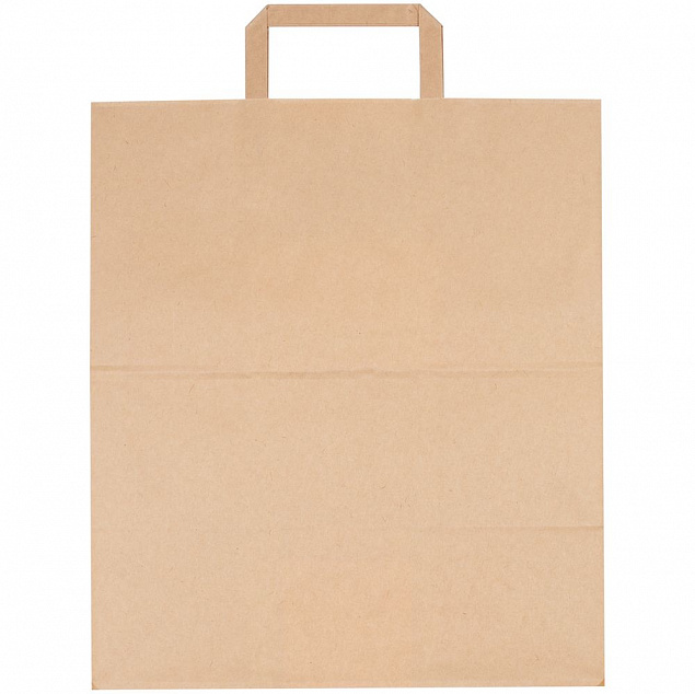 Пакет бумажный Rata, большой, крафт с логотипом  заказать по выгодной цене в кибермаркете AvroraStore