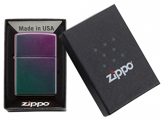 Зажигалка ZIPPO Classic с покрытием Iridescent с логотипом  заказать по выгодной цене в кибермаркете AvroraStore