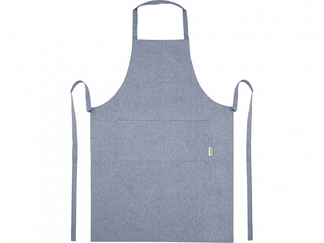 Pheebs 200 g/m² recycled cotton apron, синий с логотипом  заказать по выгодной цене в кибермаркете AvroraStore