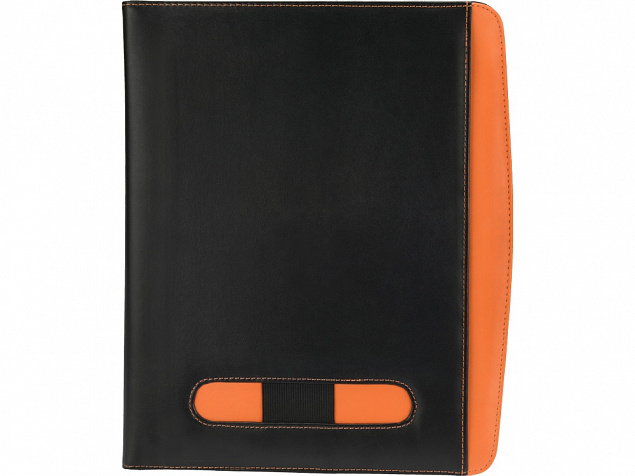 Папка для документов Guidon, черный/оранжевый с логотипом  заказать по выгодной цене в кибермаркете AvroraStore