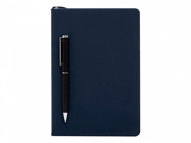 Бизнес-блокнот А5 «С3» soft-touch с магнитным держателем для ручки с логотипом  заказать по выгодной цене в кибермаркете AvroraStore
