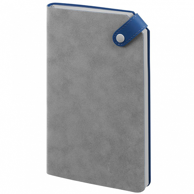 Ежедневник Corner, недатированный, серый с синим с логотипом  заказать по выгодной цене в кибермаркете AvroraStore