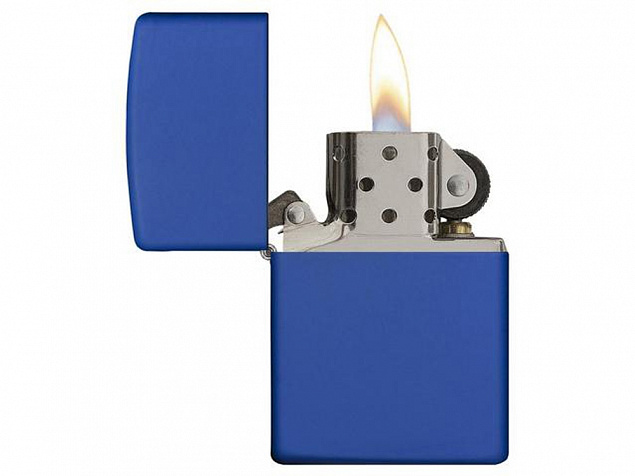 Зажигалка ZIPPO Classic с покрытием Royal Blue Matte с логотипом  заказать по выгодной цене в кибермаркете AvroraStore