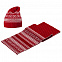Шапка Lambient, красная с белым с логотипом  заказать по выгодной цене в кибермаркете AvroraStore