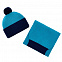 Шапка Snappy, бирюзовая с синим с логотипом  заказать по выгодной цене в кибермаркете AvroraStore
