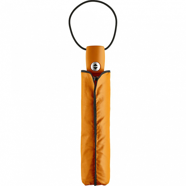 Зонт складной AOC, оранжевый с логотипом  заказать по выгодной цене в кибермаркете AvroraStore