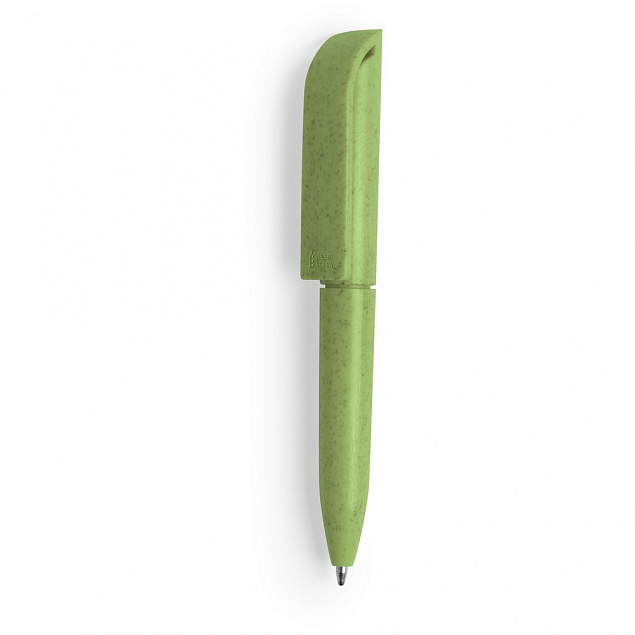 Эко ручка, зеленая с логотипом  заказать по выгодной цене в кибермаркете AvroraStore