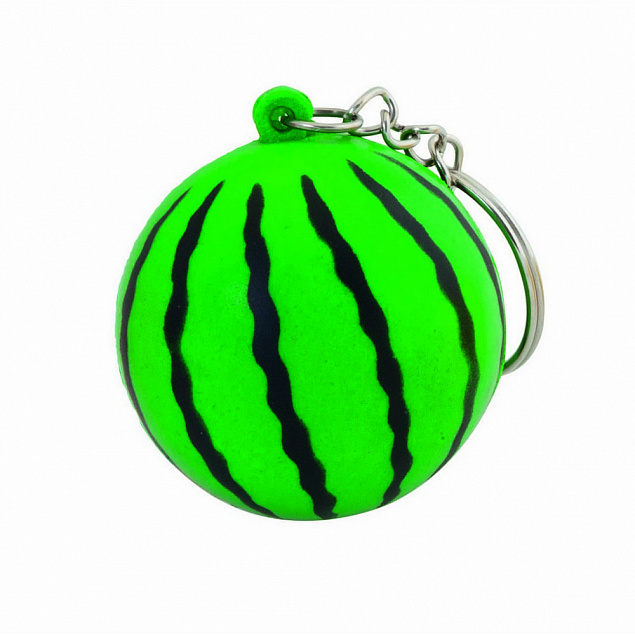Брелок арбуз, зеленый с логотипом  заказать по выгодной цене в кибермаркете AvroraStore