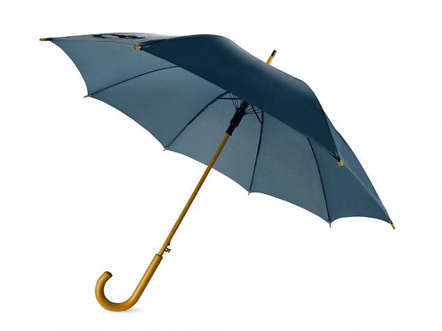 Зонт-трость Радуга, синий с логотипом  заказать по выгодной цене в кибермаркете AvroraStore