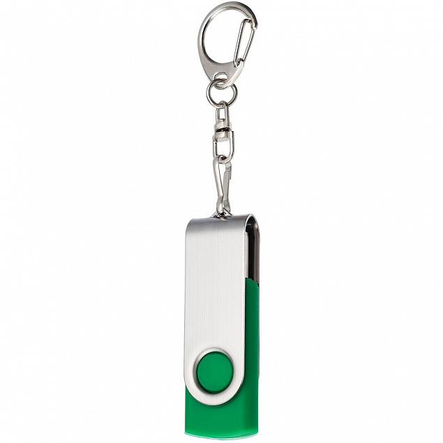Флешка Twist, зеленая, 8 Гб с логотипом  заказать по выгодной цене в кибермаркете AvroraStore