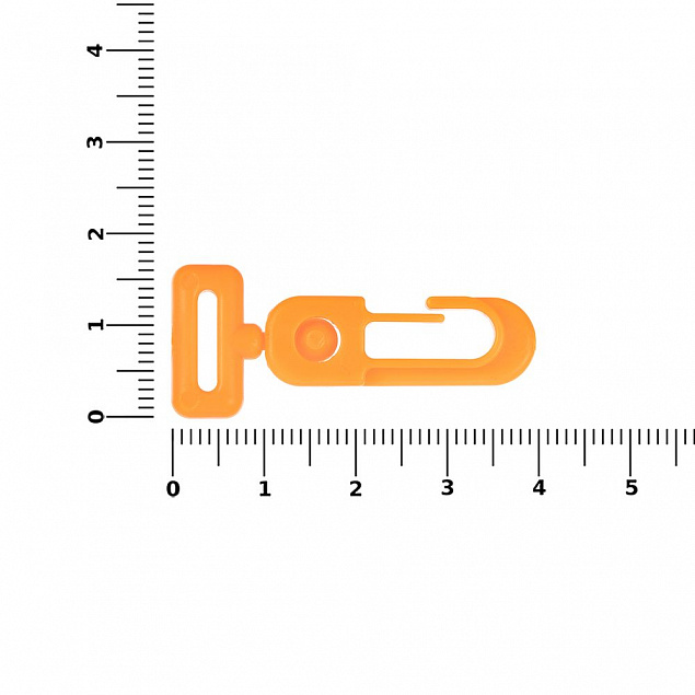Застежка-карабин Сarabine, S, оранжевый неон с логотипом  заказать по выгодной цене в кибермаркете AvroraStore