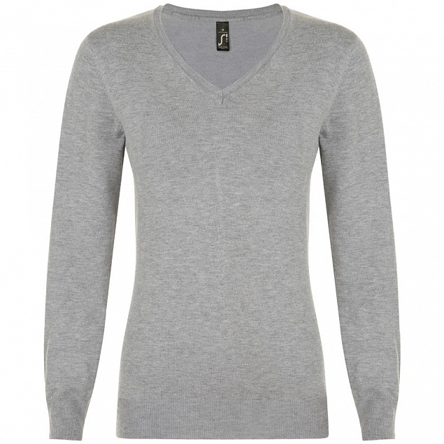 Пуловер женский Glory Women, серый меланж с логотипом  заказать по выгодной цене в кибермаркете AvroraStore