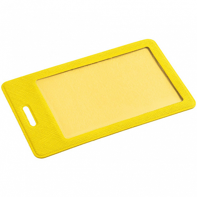 Чехол для пропуска Devon, желтый с логотипом  заказать по выгодной цене в кибермаркете AvroraStore