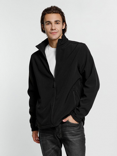 Куртка мужская RACE MEN черная с логотипом  заказать по выгодной цене в кибермаркете AvroraStore